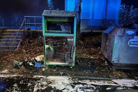 Lichtbild des beschädigten Containers