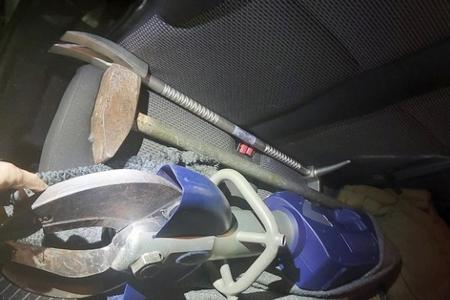 Sichergestellte Hydraulikschere.
Foto Bundespolizei