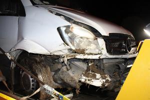 Verunfalltes Fahrzeug