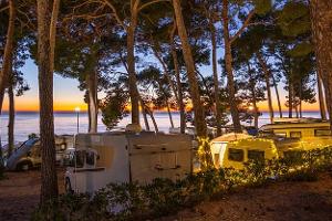 weihnachtsstimmung, Campingplatz, Kroatien, sonnenuntergang