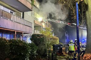 Rauchentwicklung im späteren Einsatzverlauf