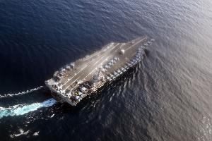 Das größte Kriegsschiff der Welt ist jetzt in der Karibik. (Archivbild)