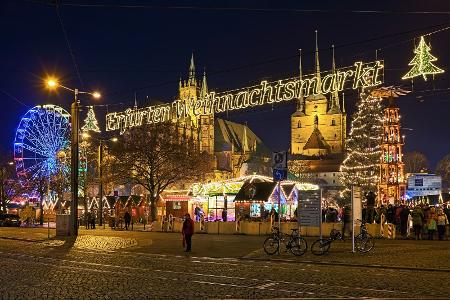 Weihnachtsmarkt in Erfurt, Deutschland