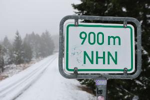 Ab einer Höhe von 400 bis 600 Meter kann es schneien. 