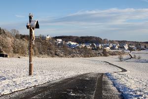 Fast schon ein Winterwunderland? Schnee am Morgen auf der Schwäbischen Alb.