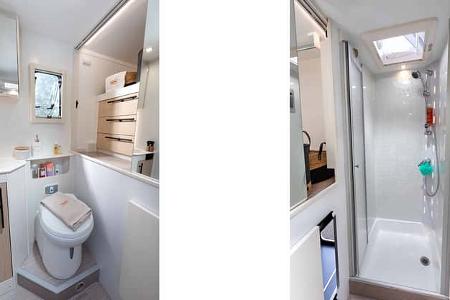 WC, Dusche, Heckbad, Wohnmobil