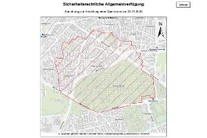 Im Bereich 700 m um die Fliegerbombe auf dem Westfriedhof wird am 23. November 2025 ein Evakuierungsraduis bestehen.