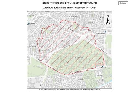Im Bereich 700 m um die Fliegerbombe auf dem Westfriedhof wird am 23. November 2025 ein Evakuierungsraduis bestehen.