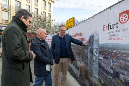 Ein Bahntower in Erfurt? Zumindest als Bildmontage ist die Idee bereits Realität.