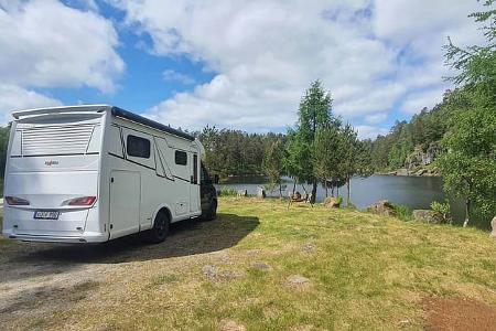 Seeplatz, Norwegen, Camping, Frankia Neo, Wohnmobil