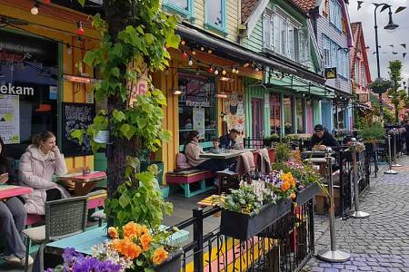 Cafe, Norwegen, Camping, Frankia Neo, Wohnmobil