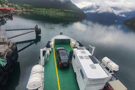 Schiff, Norwegen, Camping, Frankia Neo, Wohnmobil