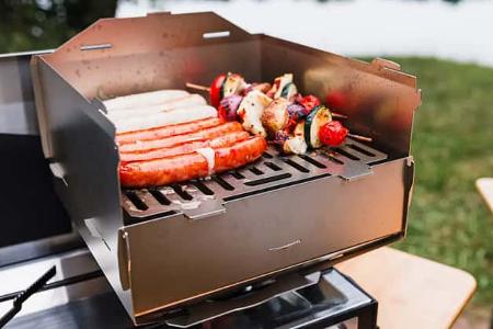 Horst multifunktionaler Campingofen und Grill von Grove Camping. Erster Platz beim Wettbewerb 