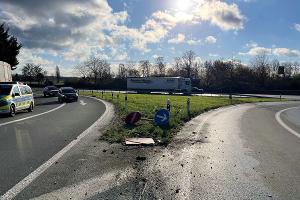 Unfallstelle auf der A30
