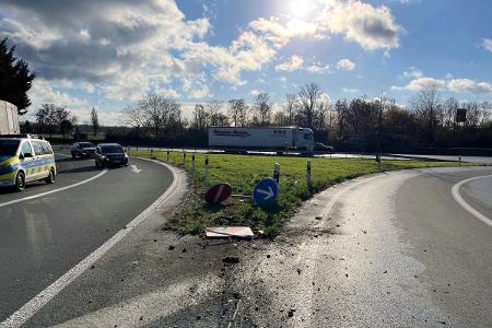Unfallstelle auf der A30