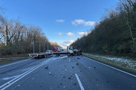Unfallfahrzeuge auf B 10