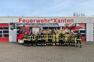 Die Teilnehmenden der Feuerwehren Alpen, Sonsbeck und Xanten