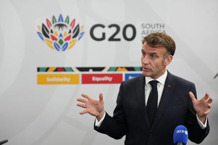 Emmanuel Macron äußerte sich zu militärischen Sicherheitsgarantien. (Archivbild)