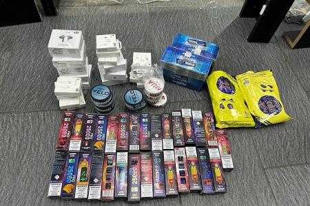 Sichergestellte Tabak- und Nikotinprodukte