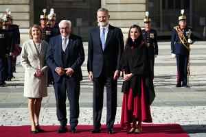 Frank-Walter Steinmeier mit Ehefrau bei König Felipe und Letizia