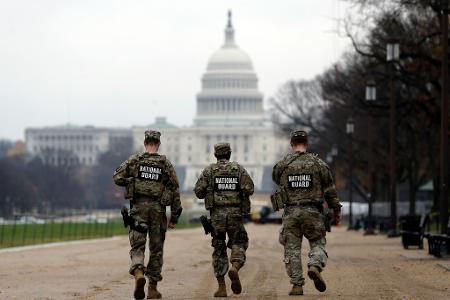 Soldaten der Nationalgarde patrouillieren in Washington.