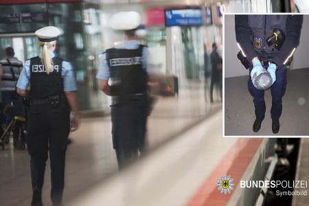 Bundespolizisten retteten eine Taube am Münchner Hauptbahnhof
