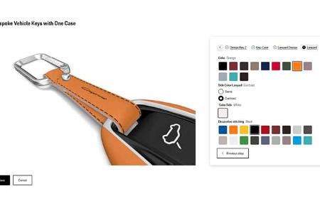 Porsche Cayenne Electric Autoschlüssel Konfigurator