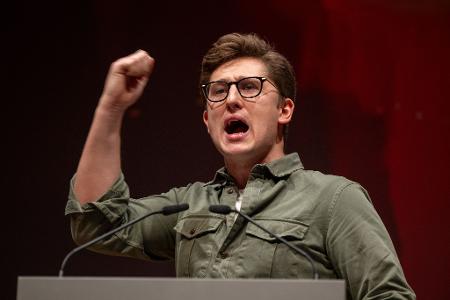 Der alte und neue Juso-Chef hielt eine engagierte Rede. 