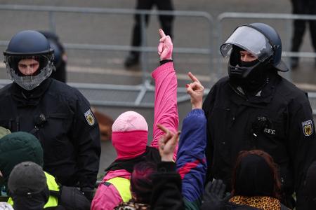 Die Demonstranten reisten aus dem gesamten Bundesgebiet an.