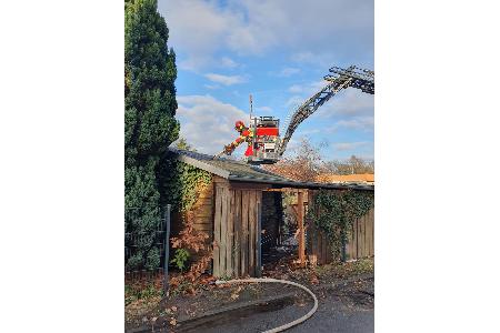 Einsatz über die Drehleiter