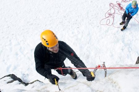 Eisklettern oder auf den Gletscher