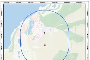 Bild: Lageplan Evakuierungszone