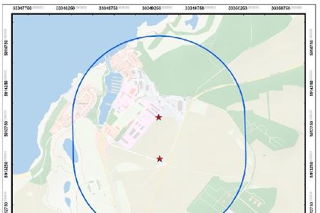 Bild: Lageplan Evakuierungszone