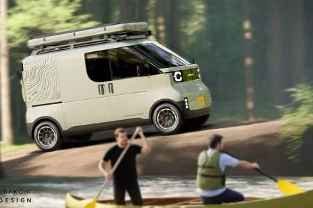 Fahraufnahme, Kei-Car, Kayak, Wald