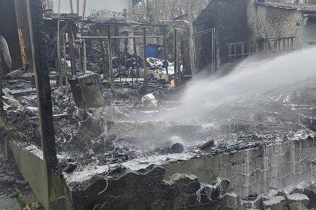 Die Einsatzstelle in der Kleingartenanlage 