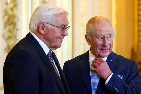 Bundespräsident Frank-Walter Steinmeier und König Charles III. in Schloss Windsor.