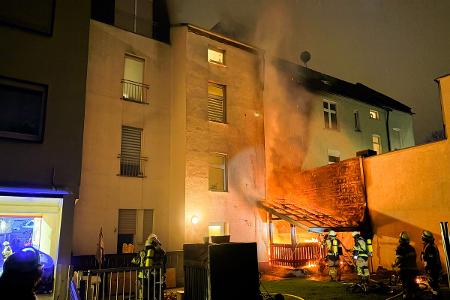 Blick auf die Einsatzstelle; Foto: Feuerwehr Essen