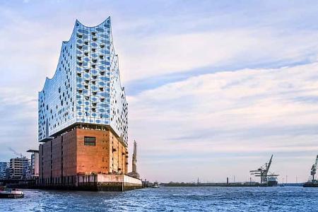 Elbphilharmonie außen, Elbe, Architektur, Musik, Konzerte