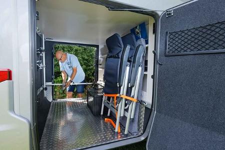 Heckgarage, Hymer B-MC T 680, Wohnmobil, Camping, Premium, Urlaub