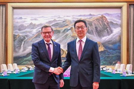 Vize-Präsident Han Zheng war Wadephuls ranghöchster Gastgeber in Peking. 