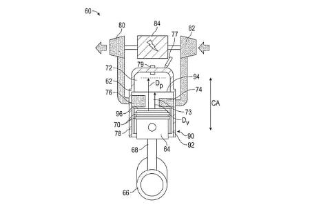 General Motors Patent Ventiltrieb 2-Takt-Verbrennungsmotor