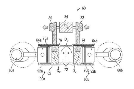 General Motors Patent Ventiltrieb 2-Takt-Verbrennungsmotor