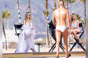 Im Glitzer-Transparent-Dress: Heidi Klum dreht für "GNTM" in L.A.