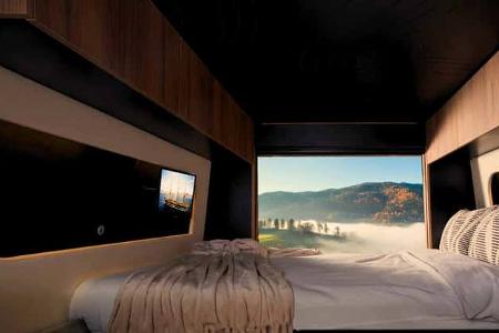 Schlafzimmer, Innenaufnahme, Heckbett, 230