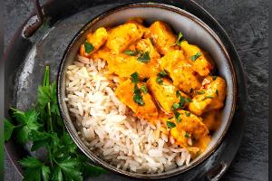 Cremiges Butter Chicken mit Basmatireis