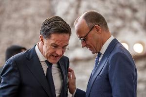 Bundeskanzler Friedrich Merz (CDU) äußerte sich am Rande von Gesprächen mit Nato-Generalsekretär Mark Rutte zum Thema.