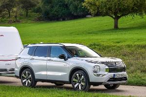 Front, Mitsubishi Outlander, Camping, Wohnwagen, Caravan