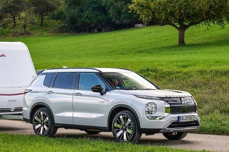 Front, Mitsubishi Outlander, Camping, Wohnwagen, Caravan