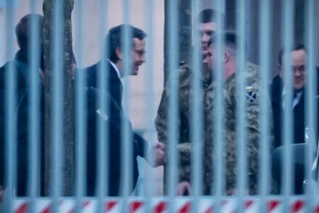 Die Ukrainer trafen zunächst am Kanzleramt ein.