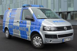 Der STREIFENWagen der Kreispolizeibehörde Mettmann.